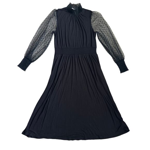 Boden Tulle Sleeve Midi Party Dress Black Size 12 - Picture 7 of 14